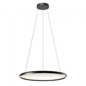 Suspensie Redo Vance, negru lucios , telecomanda, LED CCT, 90W, 7200 lumeni, 2700K/4000K/5000K, D.80 cm, 01-3740
