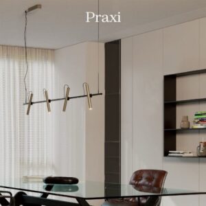 Lustra Redo Praxi, cafeniu/negru mat, LED, 28W, 2898 lumeni, alb cald 3000K, L.150 cm, 01-3716