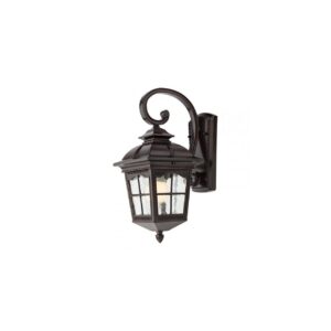 YORK APLICA EXTERIOR  REDO E27 1X70W IP44, Negru antic cu patina maro, 9664