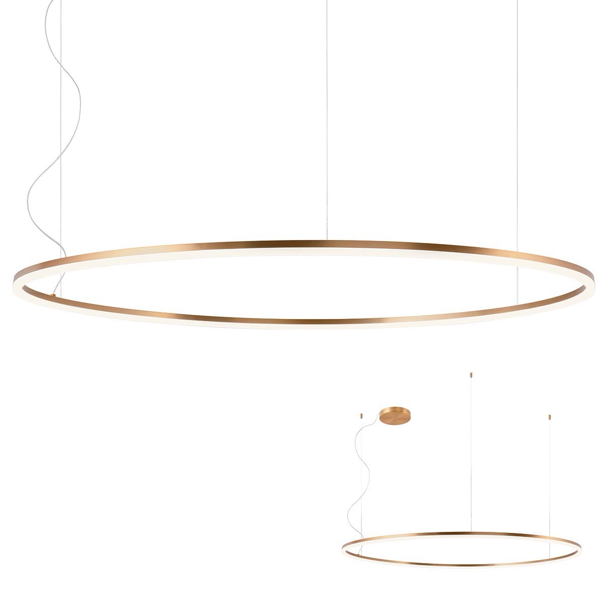 ORBIT SUSPENSIE REDO LED 105W 4000K D1500 BRONZ, Dimabila TRIAC, 01-1921-TRIAC