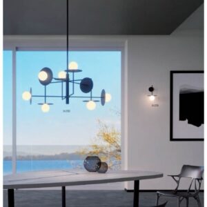 SUSPENSIE REDO PLATO G9 8X10W D100 cm, Negru mat, 01-2753