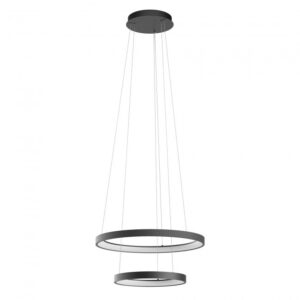 Lustră Redo ICONIC, Negru mat, LED 80W, CCT 3000K/4000K, 9655Lm, D. 38cm+ 58cm, 01-3919