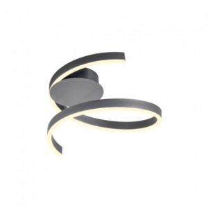 Plafonieră Redo SCROLL , Negru mat, LED 27W, 3000K/4000K/6000K, Dimabila in 3 pași, 2900Lm, 01-4009