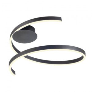 Plafonieră Redo SCROLL , Negru mat, LED 38W, 3000K/4000K/6000K, Dimabila in 3 pași, 4200Lm, 01-4012