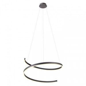 Suspensie Redo Scroll, Negru mat, LED, 38W, 4150Lm, 3000K/4000K/6000K, D.75 cm, 01-4018
