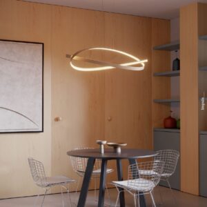 Suspensie Redo Impuls, auriu mat, LED, 38W, 2660 lumeni, alb cald 3000K, D.107 cm, 01-3616