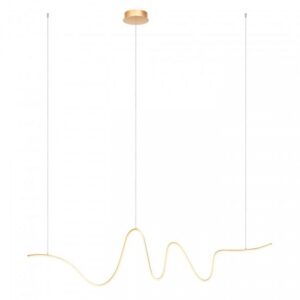 Suspensie Redo Impuls, auriu mat, LED, 34W, 2380 lumeni, alb cald 3000K, L.160 cm, 01-3619
