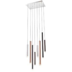 LUSTRĂ REDO MADISON LED 32W 3000K, CUPRU MAT/NEGRU/GRI, 01-2049