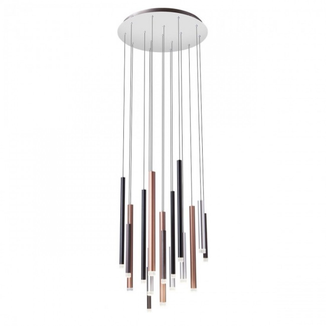 LUSTRĂ REDO MADISON LED 64W 3000K Cupru/ negru/argintiu, 01-2061