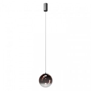 Suspensie Redo Irides, led 7W, 3000K, 576lm, D.20cm, suport metalic negru, sticla arămie degrade , 01-3968