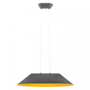 Suspensie Redo Akira,  fonoabsorbant, gri închis/ interior orange , LED, 12W, 1478 lumeni, alb cald 3000K, D.75 cm, 01-3527