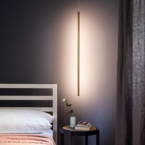 Suspensie Smarter Taboo, auriu mat, LED, 11W, 798 lumeni, alb cald 3000K, L.80 cm, 01-3118