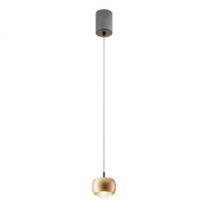 Suspensie Smarter Aves, auriu mat, LED, 12W, 720 lumeni, alb cald 3000K, D.10 cm, 01-3547