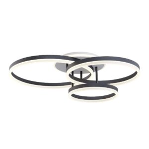 Lustra Smarter Tara, negru mat, LED CCT, 90W, 5549 lumeni, 3000K/4000K/6000K, L.78 cm, 01-3994