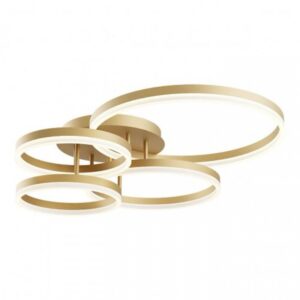 Lustra Smarter Tara, auriu mat, LED CCT, 120W, 7268 lumeni, 3000K/4000K/6000K, L.80 cm, 01-3997