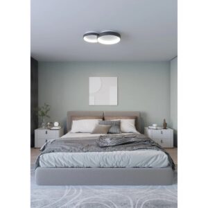 Plafoniera Smarter Combi, negru mat, LED CCT, 50W, 3000/4000/6000K, 6512 Lm, L. 72 cm, 01-3372