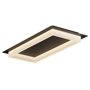 Plafoniera Smarter Perimetro, negru mat, LED CCT, 40W, 3000K-4000K-6500K, 2160 lumeni, L.70 cm, 05-982