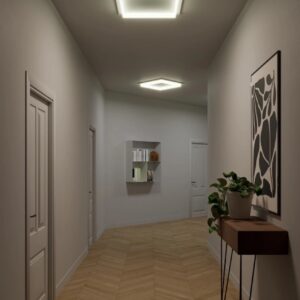 Plafoniera Smarter Perimetro, alb mat, LED CCT, 50W, 3000K-4000K-6500K, 3200 lumeni, L.65 cm, 05-983