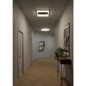 Plafoniera Smarter Perimetro, negru mat, LED CCT, 50W, 3000K-4000K-6500K, 3200 lumeni, L.65 cm, 05-985