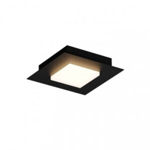 Plafoniera/Aplica Smarter Tatami, negru mat, LED CCT, 16W, 986 lumeni, 3000K/4000K/6500K, L.20 cm, 05-988