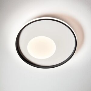 Plafoniera Smarter Sintesi, alb/negru, telecomanda, LED CCT, 45W, 2687 lumeni, D.45 cm, 05-959