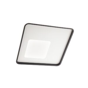 Plafoniera Smarter Sintesi, alb/negru, telecomanda, LED CCT, 53W, 3285 lumeni, L.45 cm, 05-961