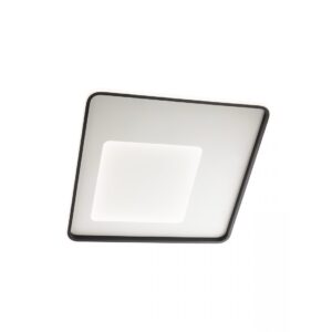 Plafoniera Smarter Sintesi, alb/negru, telecomanda, LED CCT, 75W, 4285 lumeni, L.45 cm, 05-962