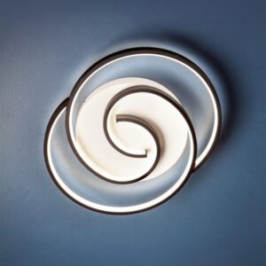 Plafoniera Smarter Intersia, negru telecomanda, LED CCT, 38W, 2200 lumeni, L.48 cm, 01-2757