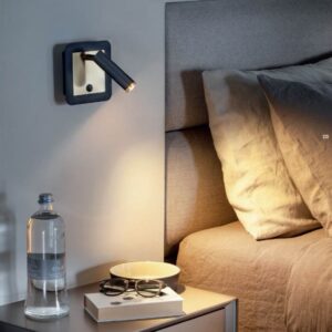 Aplica Smarter Closer, negru mat/auriu, LED, 6W, 502 lumeni, alb cald 3000K, 01-3092