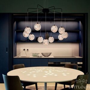 Lustra Smarter Gianet, negru mat, LED, 42W, 5180 lumeni, alb cald 3000K, L.80 cm, 01-4042