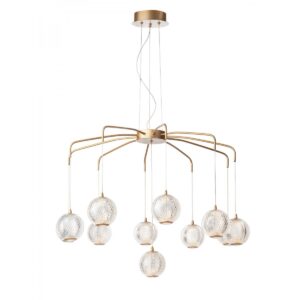 Lustra Smarter Gianet, auriu mat, LED, 42W, 5180 lumeni, alb cald 3000K, L.80 cm, 01-4041