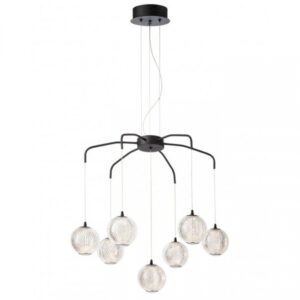 Lustra Smarter Gianet, negru mat, LED, 28W, 3360 lumeni, alb cald 3000K, L.65 cm, 01-4040