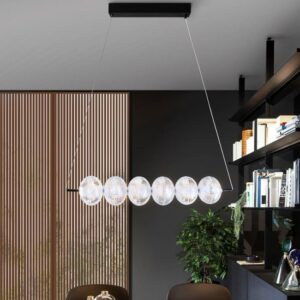 Suspensie Smarter Ventura, negru mat, LED, 36W, 3611 lumeni, alb cald 3000K, L.84 cm, 01-4026