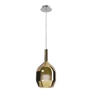Suspensie Smarter Tresor, sticla aurie, 1XE27, D.15 cm, 01-3632