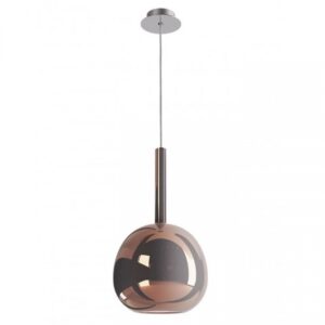 Suspensie Smarter Tresor, sticla cuprata, 1XE27, D.20 cm, 01-3643