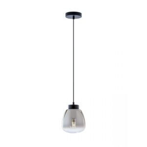 Suspensie Smarter Luke, negru mat, sticla fumurie, 1XE27, D.17 cm, 01-3196