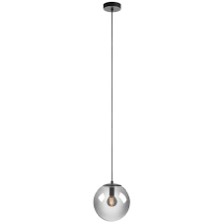 Suspensie Smarter Boldy, negru mat, sticla fumurie, 1XE14, D.20 cm, 01-3071