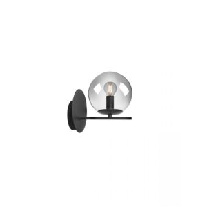 Aplica Smarter Boldy, negru mat, sticla fumurie, 1XE14, 01-3069