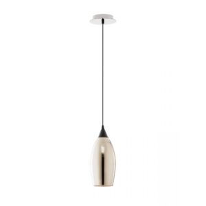 Suspensie Smarter Tanner, crom, sticla fumurie, 1XE14, D.12 cm, 01-3189