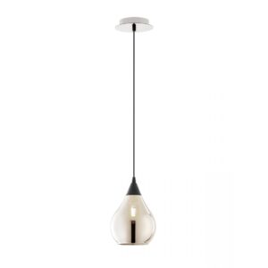 Suspensie Smarter Tanner, crom, sticla fumurie, 1XE14, D.15 cm, 01-3190