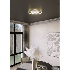 Plafoniera Smarter Intersia, alb, telecomanda, LED CCT, 38W, 2200 lumeni, L.48 cm, 01-2756