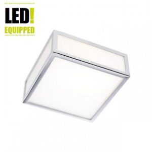 Plafoniera Redo EGO LED 13W 3000K 1586Lm, metal cromat și sticla, IP44, 01-1236