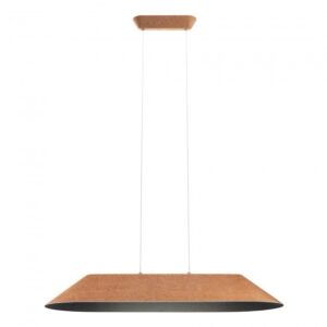 Suspensie Redo Akira, fonoabsorbant, cafeniu/ interior negru , LED, 23.5W, 2849 lumeni, alb cald 3000K, L. 109cm, 01-3528