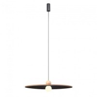 Suspensie Redo Nuwa, fonoabsorbant gri/cafeniu, LED, 7W, 420 lumeni, alb cald 3000K, D.60 cm, 01-3533