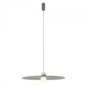 Suspensie Redo Nuwa, fonoabsorbant gri deschis/gri inchis, LED, 7W, 420 lumeni, alb cald 3000K, D.60 cm, 01-3535