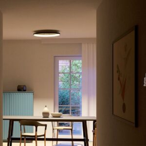 Plafoniera Redo Button, negru mat, LED, 52W, 7261 LM , alb cald 3000K, D.61 cm, 01-3832