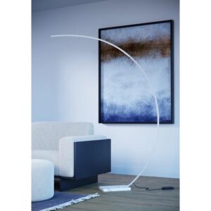 Lampadar Smarter Carver, alb mat, LED, 16W, 1600 lumeni, alb cald 3000K, H.192 cm, 01-3216