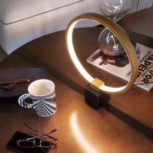 Veioza Smarter Ado, auriu mat, LED, 12W, 700 lumeni, alb cald 3000K, H.37 cm, 01-3059