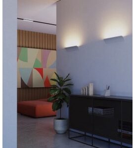 Aplica Redo Velas, alb mat, LED, 14W, 1060 lumeni, alb cald 3000K, L.40 cm, 01-3947