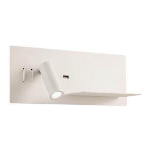 Aplica Redo BROOK LED 1x8W+1x3W USB CHARGER 3000K WHITE, 01-3314